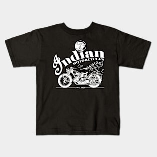 Indian motorcycle american first - white Kids T-Shirt